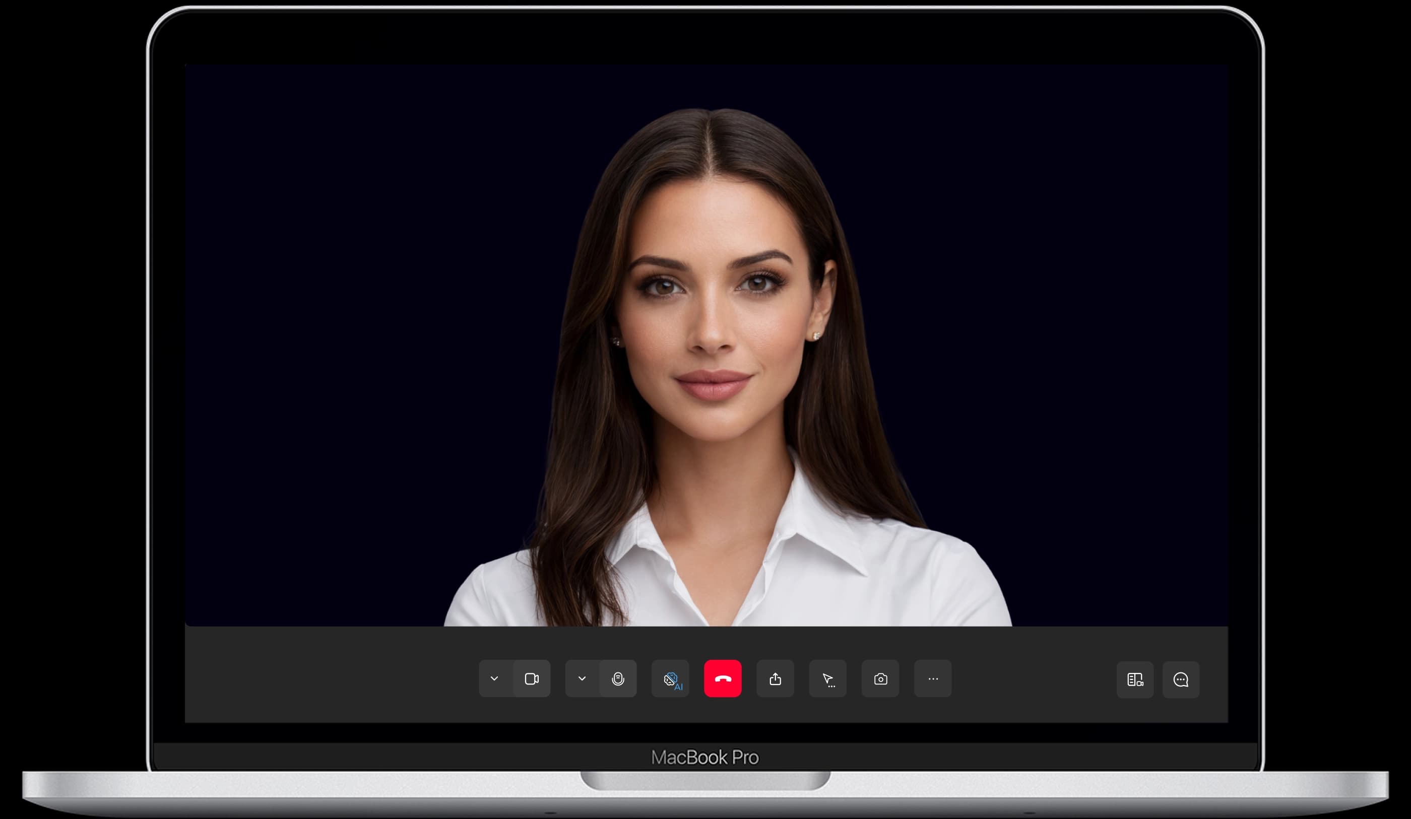 Clinical video collaboration on MacBook — default view