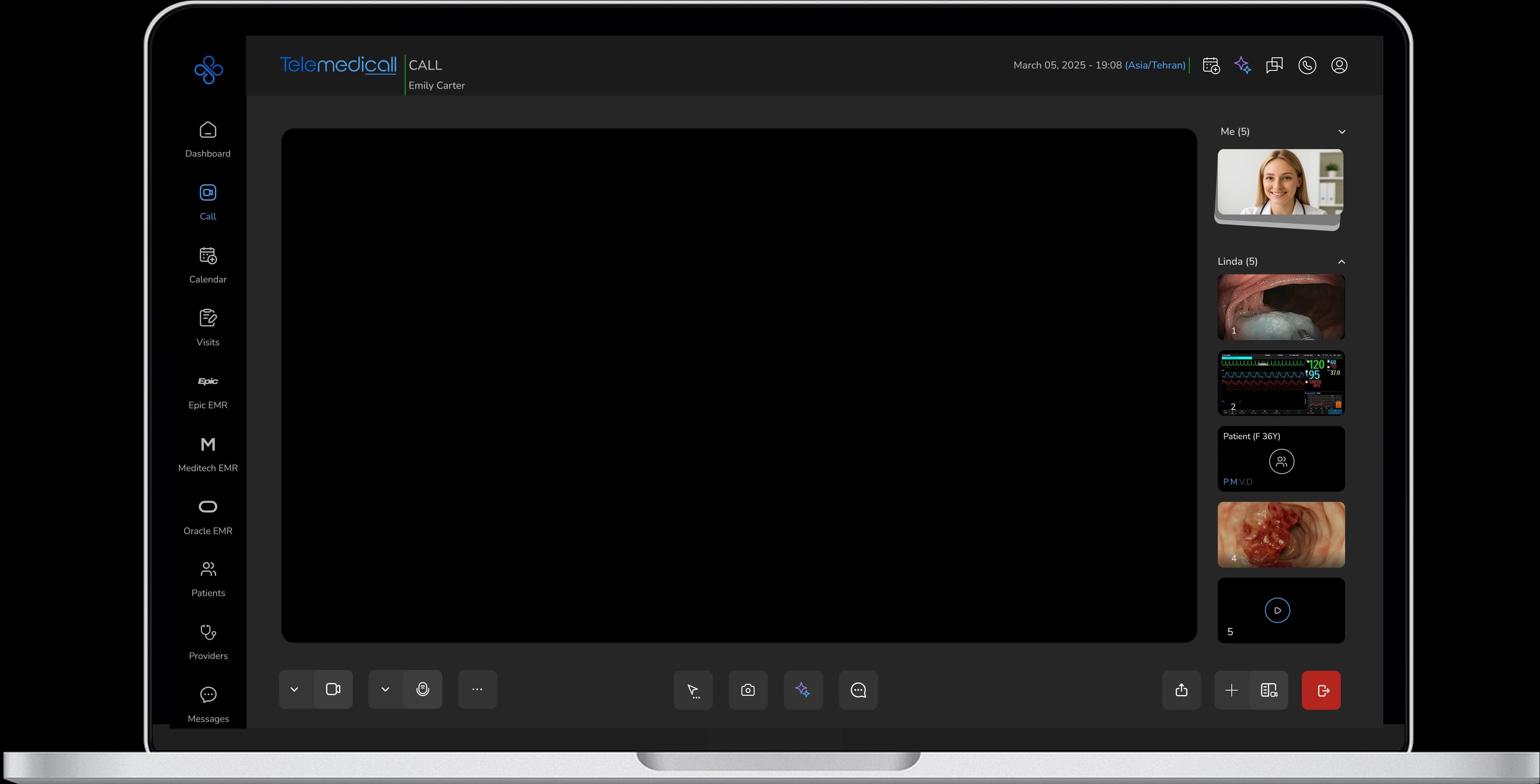 Face grid muscle tracking on video call